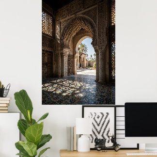 Affiche Maroc, arche traditionnelle et décoration Poster