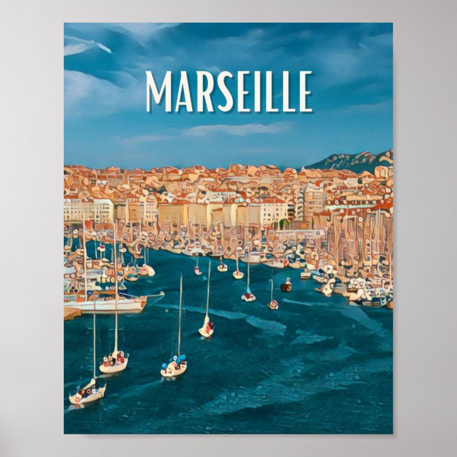Affiche Marseille Photo Vintage Poster (Framsidan)