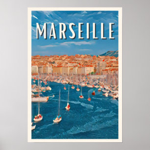 Affiche Marseille Photo Vintage Poster