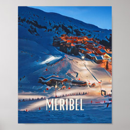 Affiche Méribel Station de ski Poster