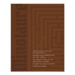 Affiche Minotaure Fototryck