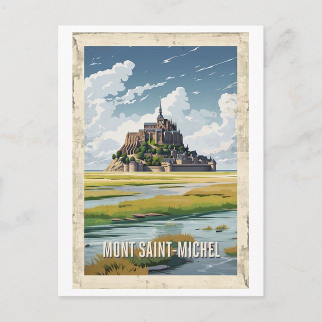 Affiche Mont Saint-Michel - France - Vykort (Framsida)