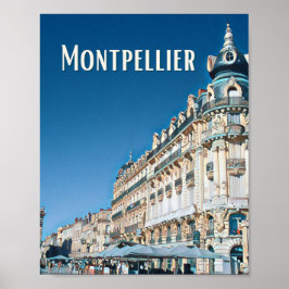 Affiche Montpellier Photo Vintage Poster