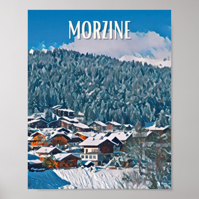 Affiche Morzine Station de ski Poster (Framsidan)