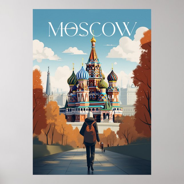 Affiche - Moscow - Russia -Saint Basil's Cathedral Poster (Framsidan)