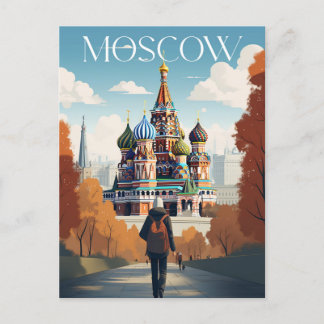Affiche - Moscow - Russia -Saint Basil's Cathedral Vykort