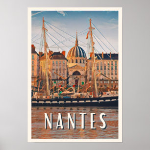 Affiche Nantes Photo Vintage Poster
