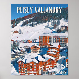 Affiche Peisey-Vallandry Station de ski Poster