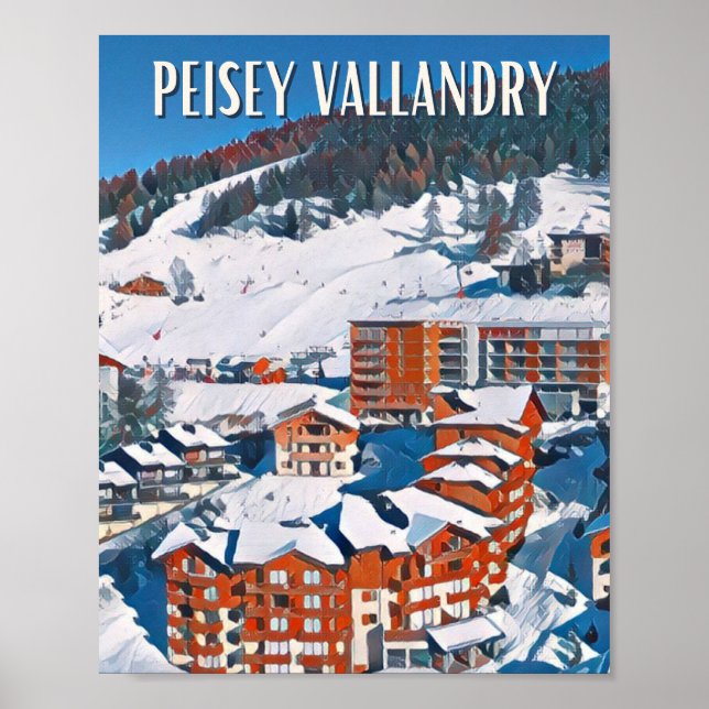 Affiche Peisey-Vallandry Station de ski Poster (Framsidan)