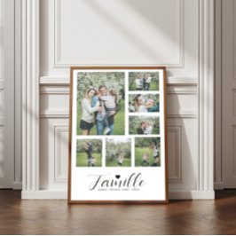 Affiche Personnalisé Notre Famille 7 Photos et les Poster