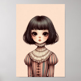 Affiche portrait de jeune fille poster