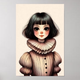 Affiche portrait de jeune fille poster