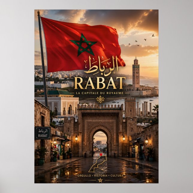 Affiche Rabat Maroc Poster (Framsidan)