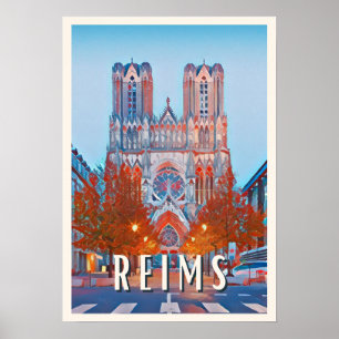 Affiche Reims Photo Vintage Poster
