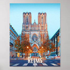 Affiche Reims Photo Vintage Poster