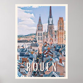 Affiche Rouen Photo Vintage Poster