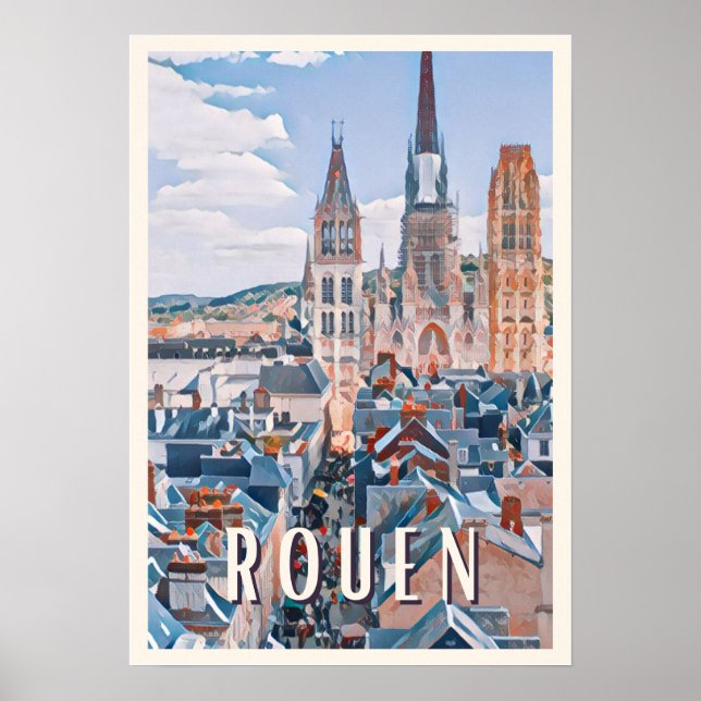 Affiche Rouen Photo Vintage Poster (Framsidan)
