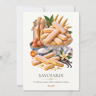 Affiche Savoiardi – Vintage Italian Dessert Inbjudningar