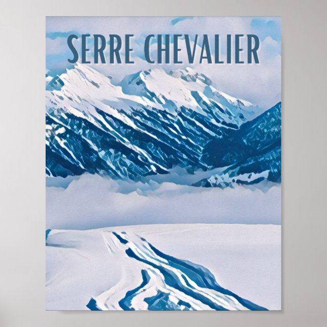 Affiche Serre Chevalier Station de ski Poster (Framsidan)