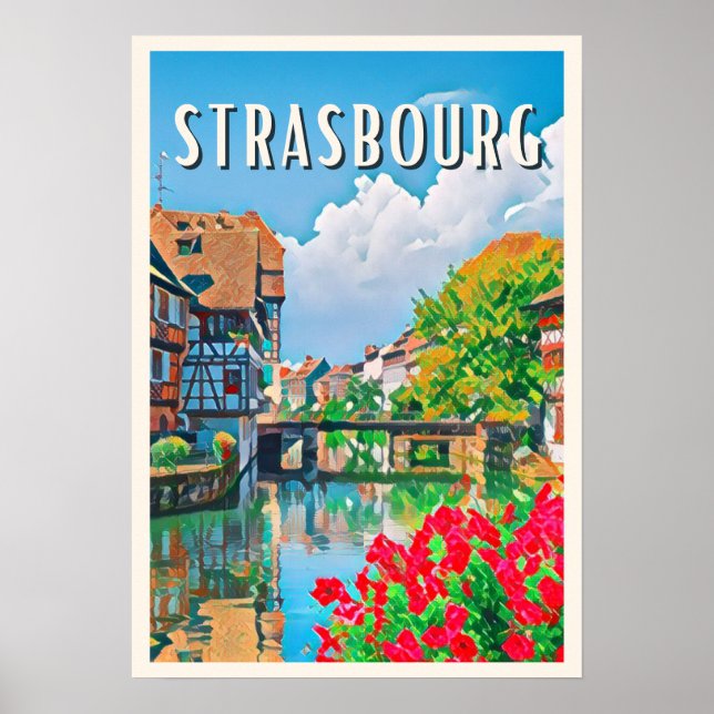 Affiche Strasbourg Photo Vintage Poster (Framsidan)