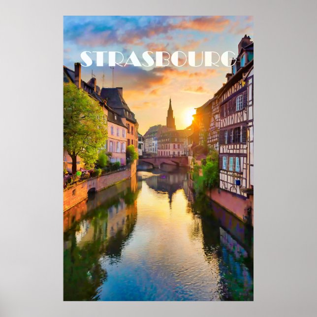 Affiche Strasbourg Photo Vintage Poster (Framsidan)
