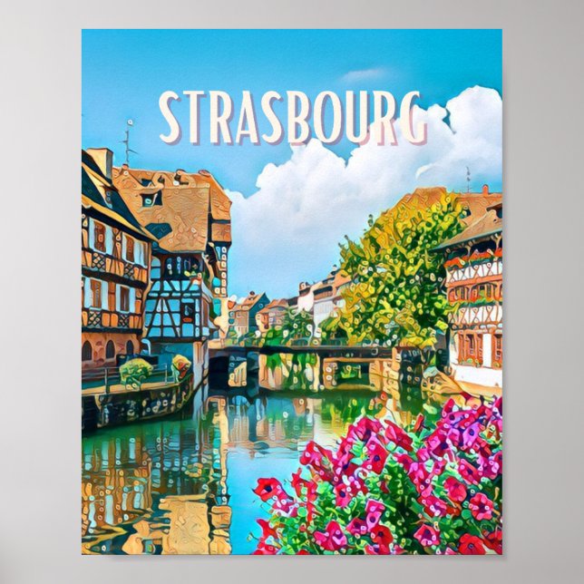 Affiche Strasbourg Photo Vintage  Poster (Framsidan)