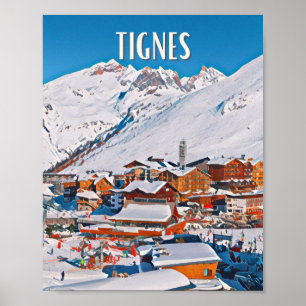Affiche Tignes Station de ski Poster