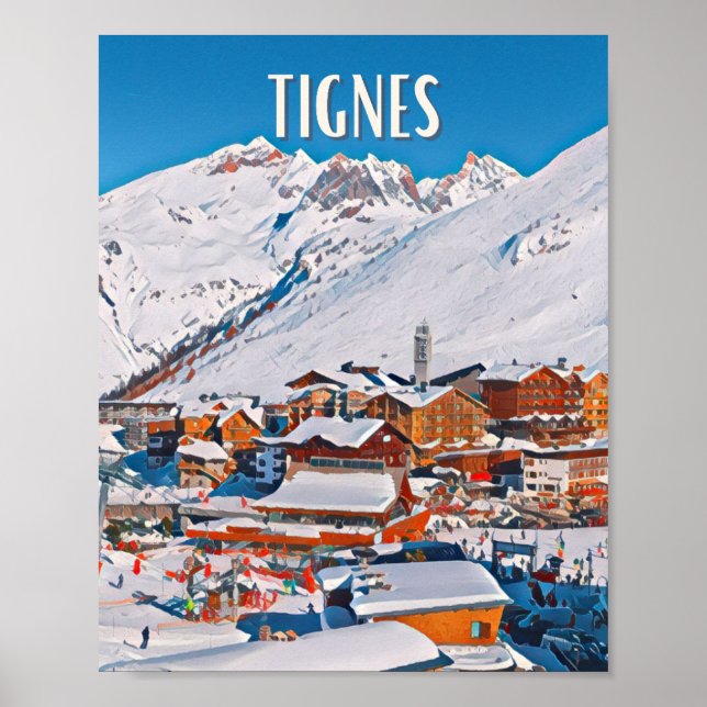 Affiche Tignes Station de ski Poster (Framsidan)