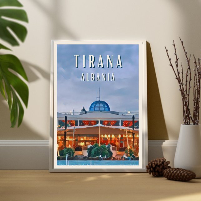 Affiche Tirana, la capitale animée de l'Albe Poster (Tirana : une symphonie vivante de tradition et de modernité.)