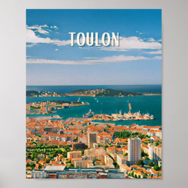 Affiche Toulon Photo Vintage Poster