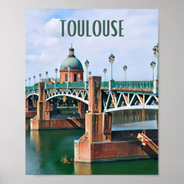 Affiche Toulouse Photo Vintage Poster