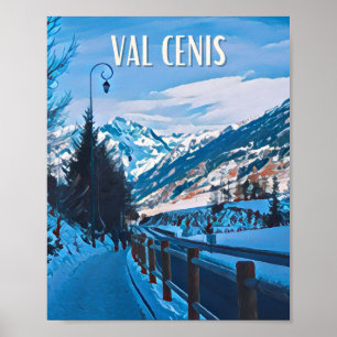 Affiche Val-Cenis Station de ski Poster