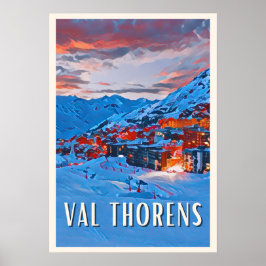 Affiche Val Thorens Station de ski Poster