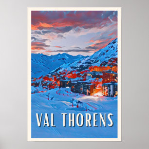 Affiche Val Thorens Station de ski Poster