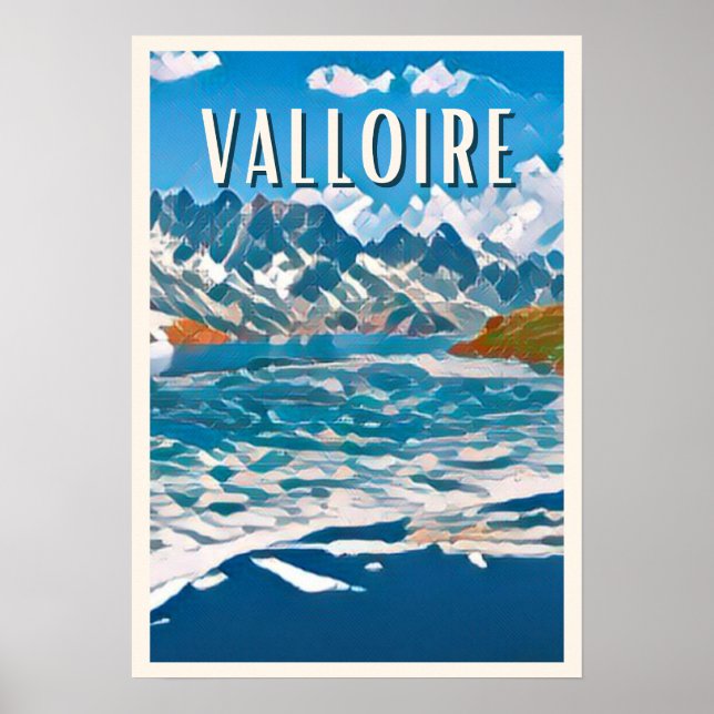 Affiche Valloire Station de ski Poster (Framsidan)