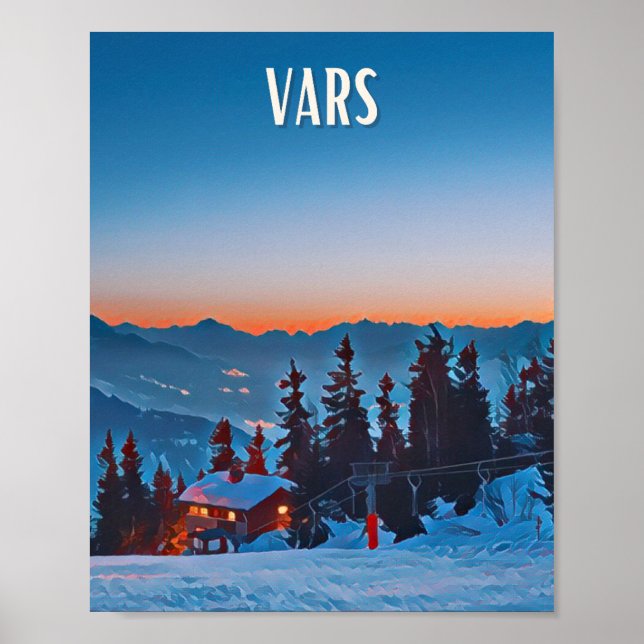 Affiche Vars Station de ski  Poster (Framsidan)