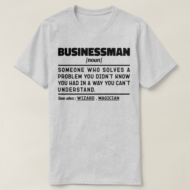 Affinessman Noun Coola Company Worker sarcastic T Shirt (Design framsida)
