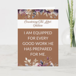 Affirmation card mental wellness for her - Beige Kort