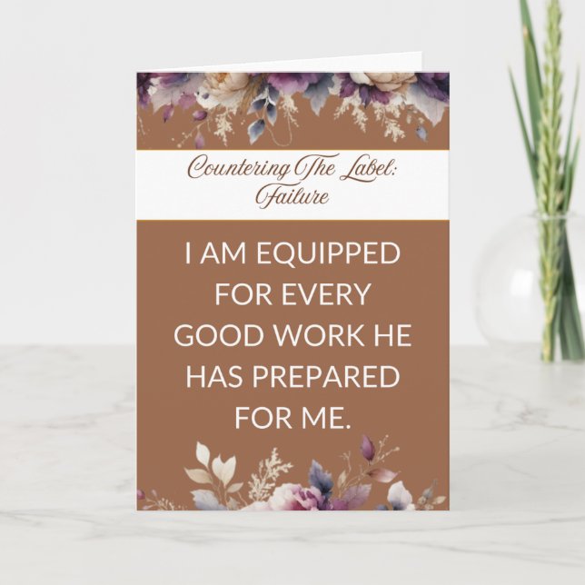 Affirmation card mental wellness for her - Beige Kort (Framsida)