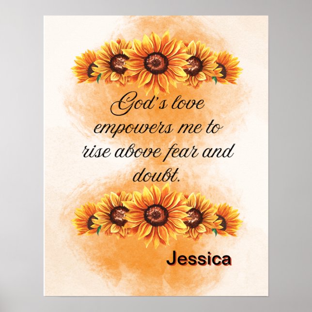 Affirmation Faith: God's Love Empowers Me Poster (Framsidan)