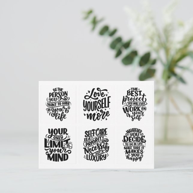 AFFIRMATION POSTCARD VYKORT (Stående Fram)