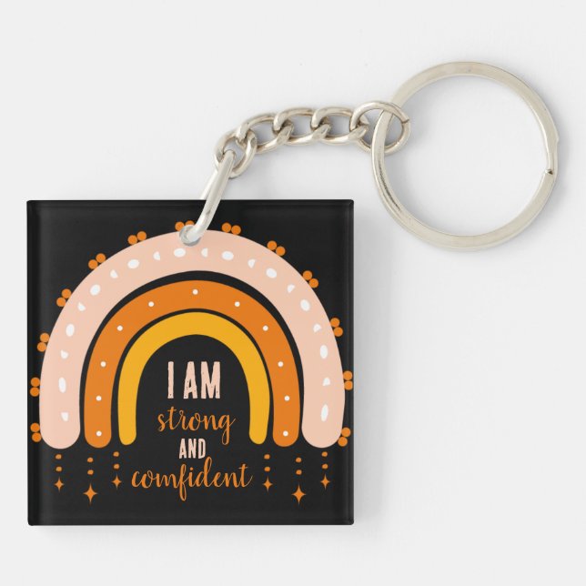 AFFIRMATION QUOTE RAINBOW BOHO FÄRG BLACK (Baksidan)