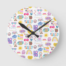 AFFIRMATION WALL CLOCK RUND KLOCKA