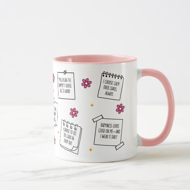 Affirmations Notepad Mug Design Mugg (Höger)