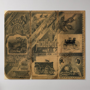 Affisch 1885 för tryck för konst för gammala