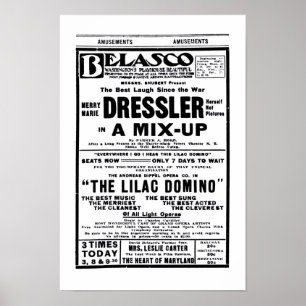 Affisch 1915 för annons för Marie Dressler