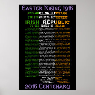 Affisch 1916 för påskresningCentenary 2016