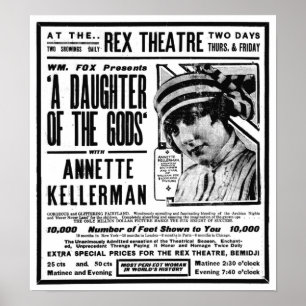 Affisch 1918 för annons för Annette Kellerman