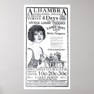 Affisch 1922 för annons för Betty Compson