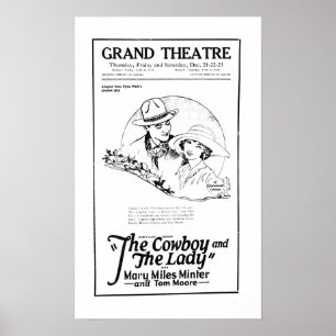 Affisch 1922 för annons för film för vintage för